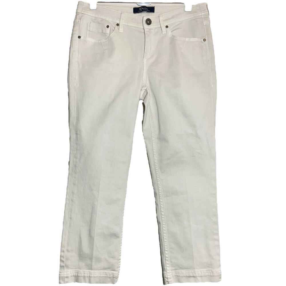 Tommy Bahama Denim Gramercy Twill Jeans 93% Cotton Mid Rise Cropped Fresco 8